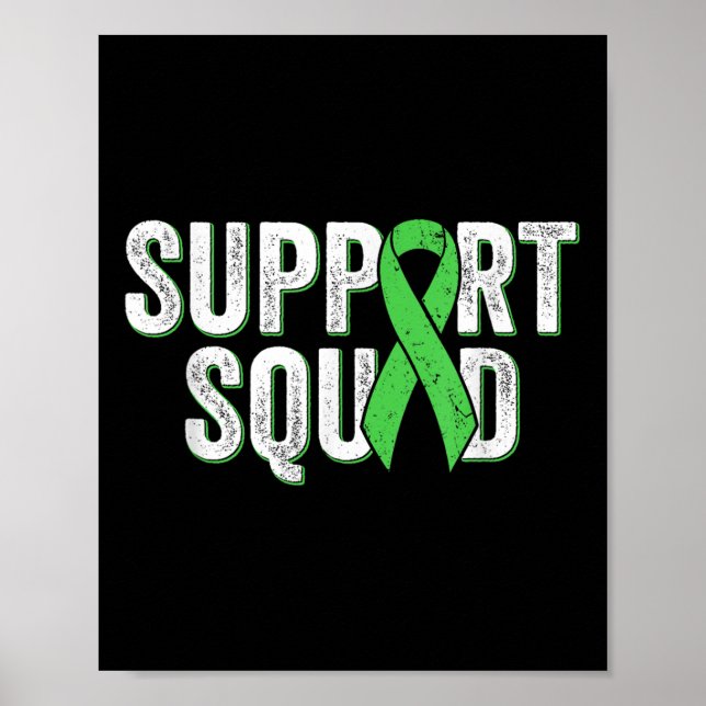 Non-hodgkins Lymphoma Support Squad - Lime Green A Poster (Front)
