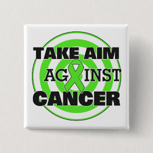 Non-Hodgkin's Lymphoma Take Aim Against Cancer 2 Inch Square Button