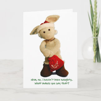 non, je n'ai pas été vilain. Carte de Noël 2
