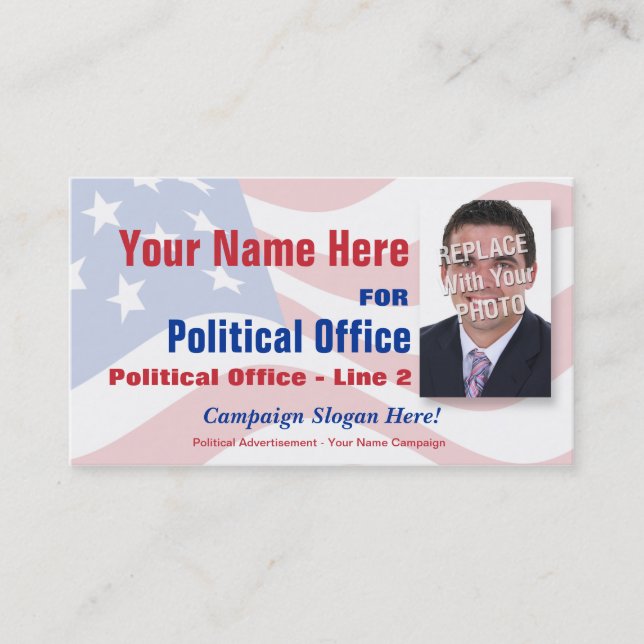 Non-Partisan Political Election Campaign Business Card (Front)