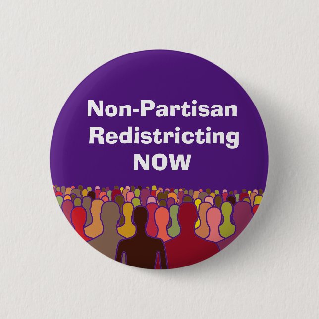Non-Partisan Redistricting Now 2 Inch Round Button (Front)