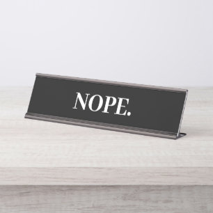 Non Pas De Bureau Drôle Nom Plaque
