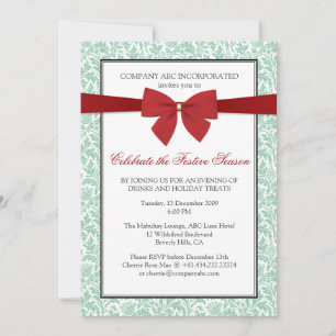 Non Religious Holiday Party Invitati (Faux Ribbon) Invitation