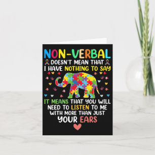 Non-verbyl Doesn't Mean I Have Nothing To Say Auti Card