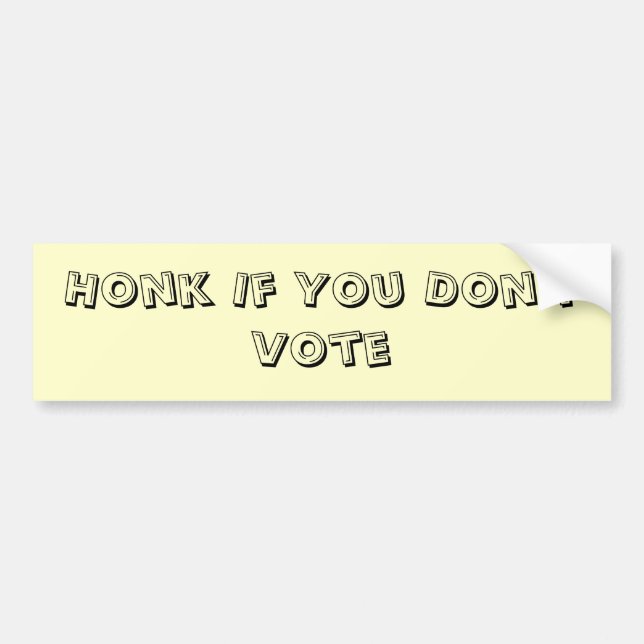 Non-Voter Bumper Sticker  (Noisy Version) (Front)
