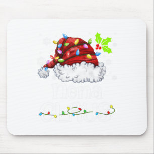 Nona Claus Santa Hat Christmas Light Xmas Family  Mouse Pad