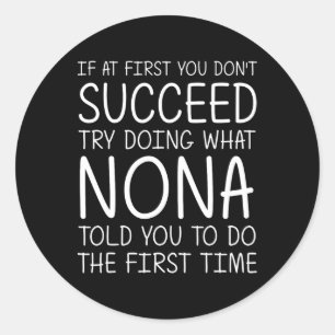 Nona Gift Name Personalized Birthday Funny Christm Classic Round Sticker