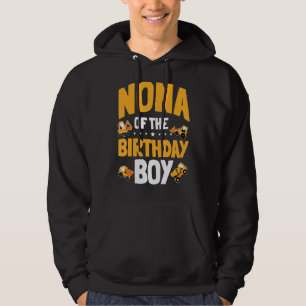 Nona Of The Birthday Boy Construction Worker Bday Hoodie