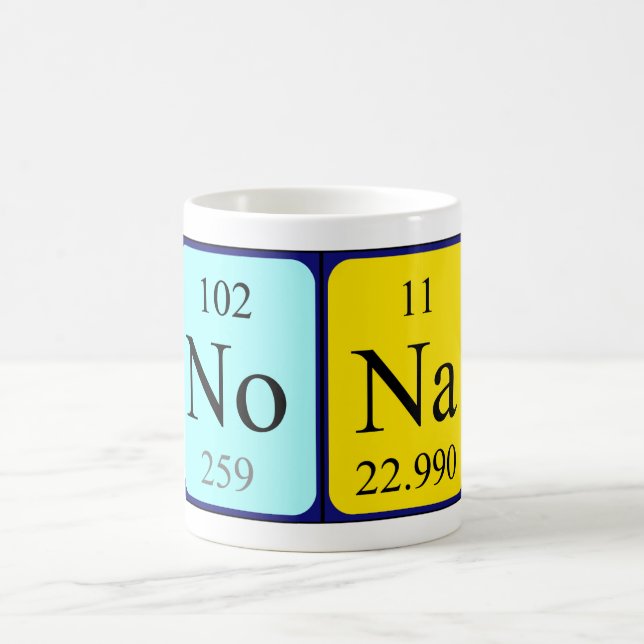 Nona periodic table name mug (Center)