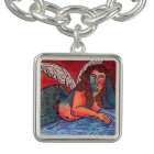 NoNaughtBit! Bracelet de charme Carré, Plaqué arge