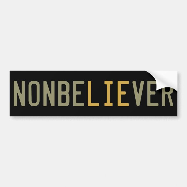 NonbeLIEver Bumper Sticker (Front)
