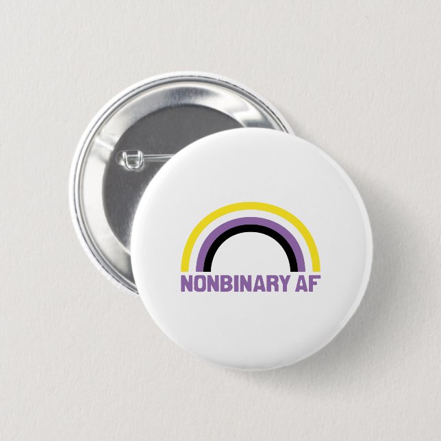 Nonbinary AF 2 Inch Round Button (Front & Back)