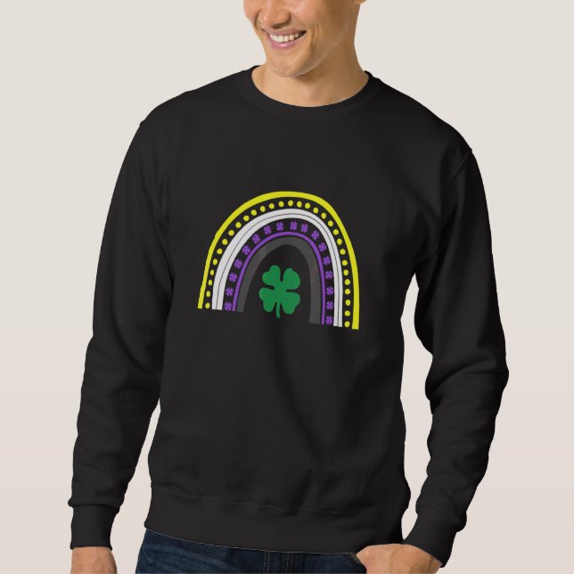 Nonbinary And Genderqueer St Patrick's Day Sweatshirt (Front)