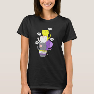 Nonbinary Cat They Them Theirs Genderqueer Pride K T-Shirt