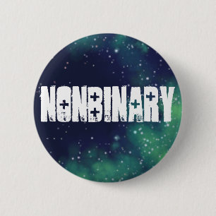 Nonbinary Customizable Galaxy Identity 2 Inch Round Button