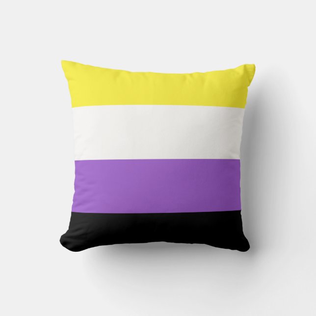 Nonbinary Flag 16 x 16 Throw Pillow (Front)