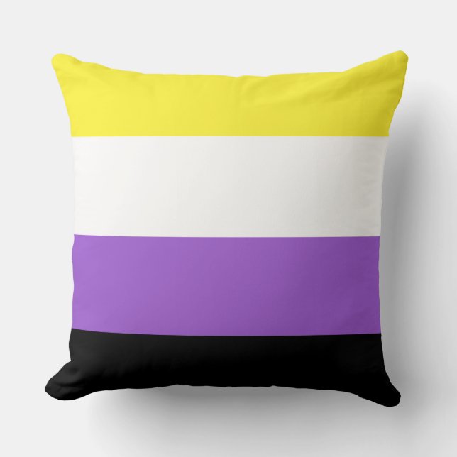 Nonbinary Flag 20 x 20  Throw Pillow (Front)