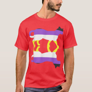 Nonbinary Flag Animal Cat Third Gender LGBT Non Bi T-Shirt