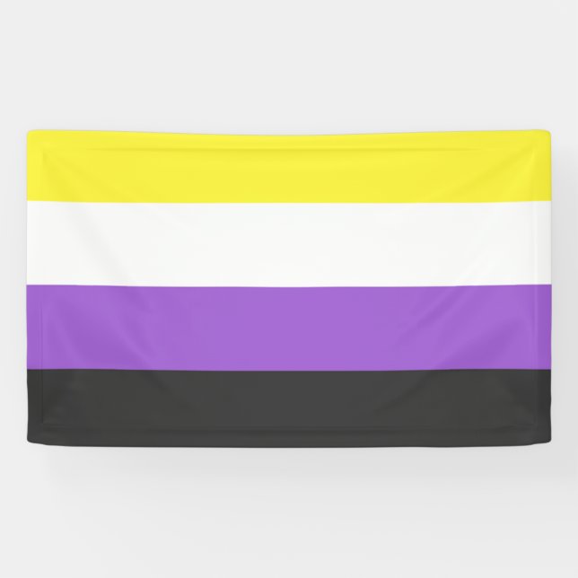 nonBinary flag Banner (Horizontal)