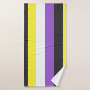 nonBinary flag Bath Towel