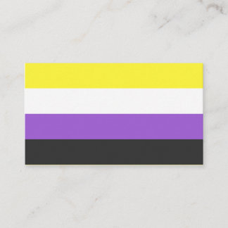 nonBinary flag Business Card