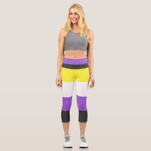NonBinary Flag Capri Leggings