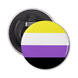 Nonbinary Flag LGBT Bottle Opener
