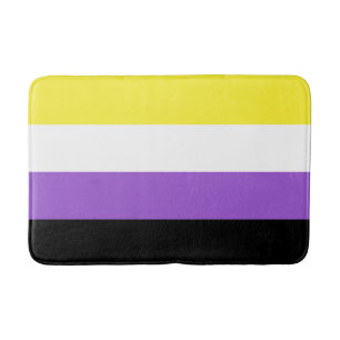 Nonbinary Flag Medium Bath Mat