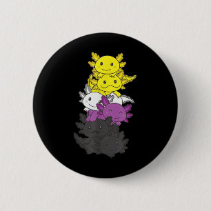 Nonbinary Flag Non Binary Pride Lgbtq Axolotl _1 2 Inch Round Button