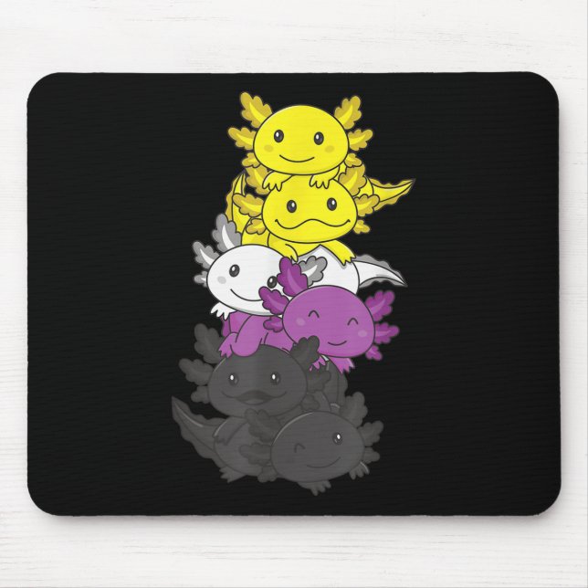 Nonbinary Flag Non Binary Pride Lgbtq Axolotl _1  Mouse Pad (Front)