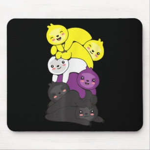 Nonbinary Flag Non Binary Pride Lgbtq Sloth _1 Mouse Pad