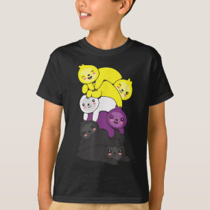 Nonbinary Flag Non Binary Pride Lgbtq Sloth _1 T-Shirt