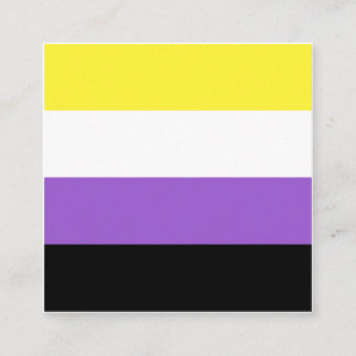Nonbinary Flag Square Business Card