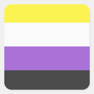 nonBinary flag Square Sticker