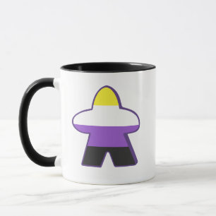 Nonbinary Gamer Meeple Mug