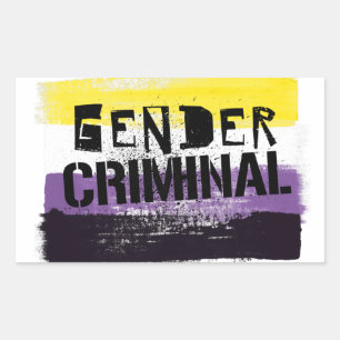 Nonbinary Gender Criminal Sticker