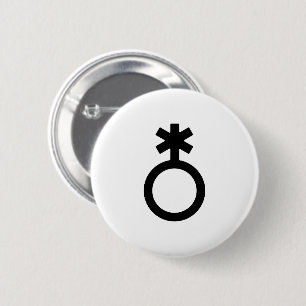 Nonbinary Gender Symbol 2 Inch Round Button