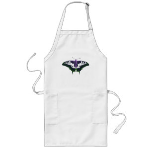 Nonbinary Genderqueer Pride Swallowtail Butterfly Long Apron