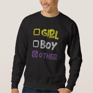 Nonbinary Girl Boy Other Non Binary Lgbtqia Flag D Sweatshirt