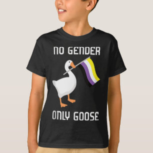 Nonbinary Goose No Gender Pride Flag Lgbtq Gay Pri T-Shirt