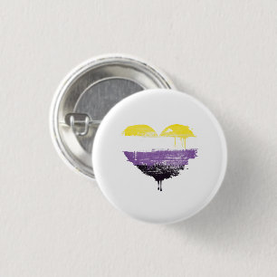 NONBINARY HEART 1 INCH ROUND BUTTON
