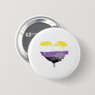 NONBINARY HEART 2 INCH ROUND BUTTON