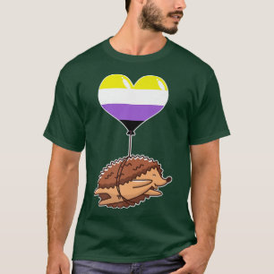 Nonbinary Hedgehog  seual Identity  Nonbinary gend T-Shirt