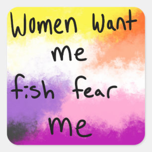 Nonbinary lesbian pride flag sticker funny quote