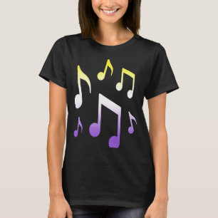 Nonbinary LGBT Subtle NB Music Notes Musician LGBT T-Shirt