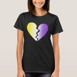 Nonbinary LGBTQ Broken Heart Valentine's Day Goth  T-Shirt