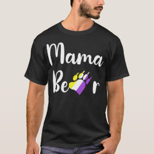 NonBinary Mama Bear LGBTQ Mom NonBinary Enby T-Shirt