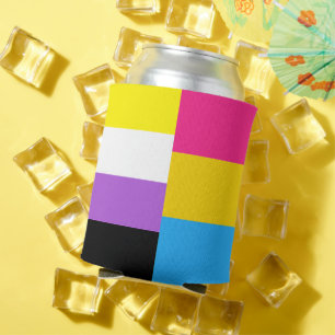 Nonbinary Pansexual Dual Pride Flag Can Cooler