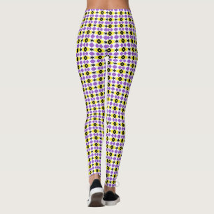 nonbinary pattern white basic C Leggings