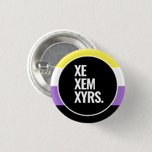 Nonbinary Pride 1 Inch Round Button